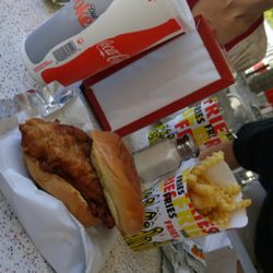 Frannie's Famous Fried Chicken Sandwiches - Famous chicken sandwich and crinkle fries