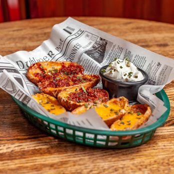 Mulligan's Pub - Homemade Potato Skins! Vegetarian Optional, Order without the Bacon! - Pubs Near Me - Kissimmee, Florida Mulligan's Pub - Homemade Potato Skins! Vegetarian Optional, Order without the Bacon! - Pubs Near Me - Kissimmee, Florida