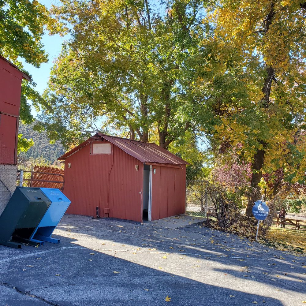 Parrish Pioneer Ranch - a red shed and a blue dumpster - Fruits & Veggies Near Me - Yucaipa, California