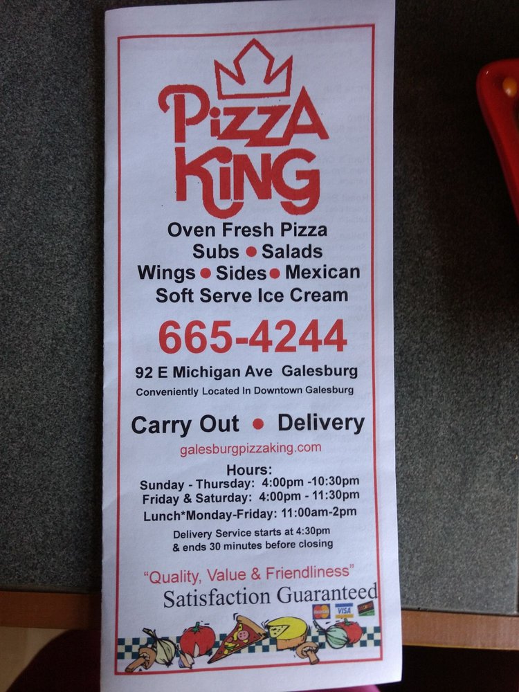 PIZZA KING 16 Reviews 92 E Michigan Ave, Galesburg, Michigan