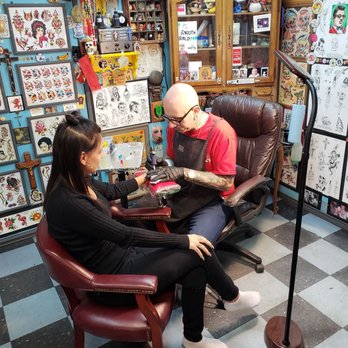 Electric Panther Tattoo - Alex working on my hand :) - Tattoo Near Me - San Antonio, Texas Electric Panther Tattoo - Alex working on my hand :) - Tattoo Near Me - San Antonio, Texas