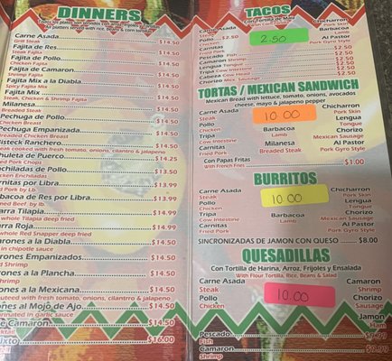 Menu photo 2 Taqueria El Mariachi Stuart, FL Menu photo 2 Taqueria El Mariachi Stuart, FL
