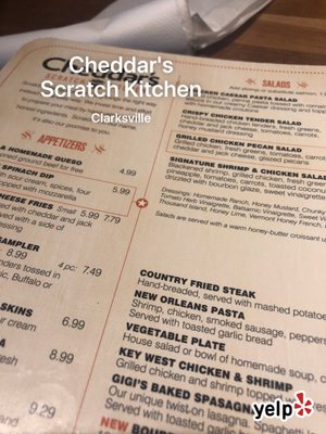 Menu photo 7 Cheddar's Scratch Kitchen Clarksville, TN Menu photo 7 Cheddar's Scratch Kitchen Clarksville, TN