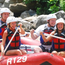 Big smiles while rafting with USA Raft!