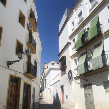 Hotel Legado Alcazar - Looking out from front door of hotel - Hotels Near Me - Seville, SE
