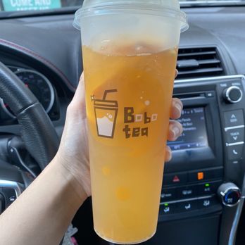 Bobo Tea - Orange Pineapple Green Tea - Bubble Tea Near Me - Houston, Texas