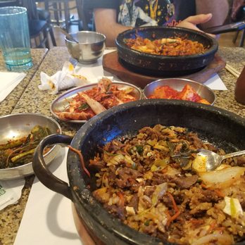 Han Yang - Beef and spicy octopus bibimbap. Yum! - Korean Near Me - Buena Park, California