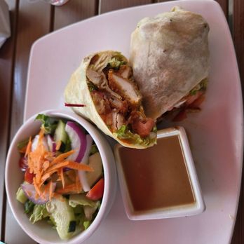 Isabella's Ventnor Cafe - Buffalo chicken wrap with side salad - Breakfast & Brunch Near Me - Ventnor City, New Jersey