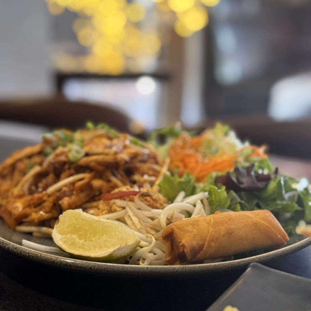 Panna Thai Restaurant - Lunch special chicken pad Thai w egg roll, salad and soup - Thai Near Me - Las Vegas, Nevada Panna Thai Restaurant - Lunch special chicken pad Thai w egg roll, salad and soup - Thai Near Me - Las Vegas, Nevada