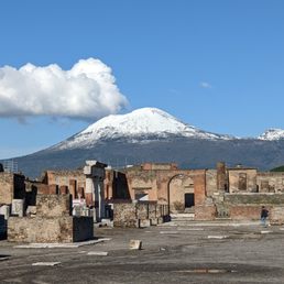 Vesuvius. Not escaping steam, that's just a cloud.