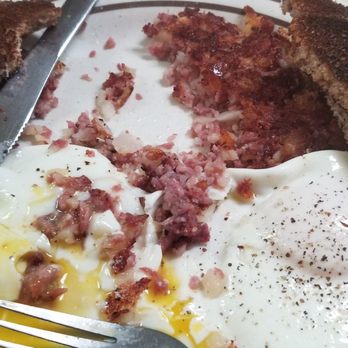 The Village Diner - 2 eggs over easy with the best corned beef hash! - Breakfast & Brunch Near Me - Johnson City, New York The Village Diner - 2 eggs over easy with the best corned beef hash! - Breakfast & Brunch Near Me - Johnson City, New York