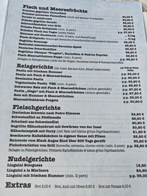 Menu photo 1 La Fragata Formentera, PM
