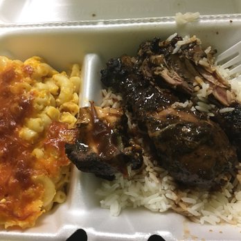 Sweet Spice - Small jerk chicken w/ Mac and cheese and white rice 6.99 - Caribbean Near Me - Savannah, Georgia Sweet Spice - Small jerk chicken w/ Mac and cheese and white rice 6.99 - Caribbean Near Me - Savannah, Georgia