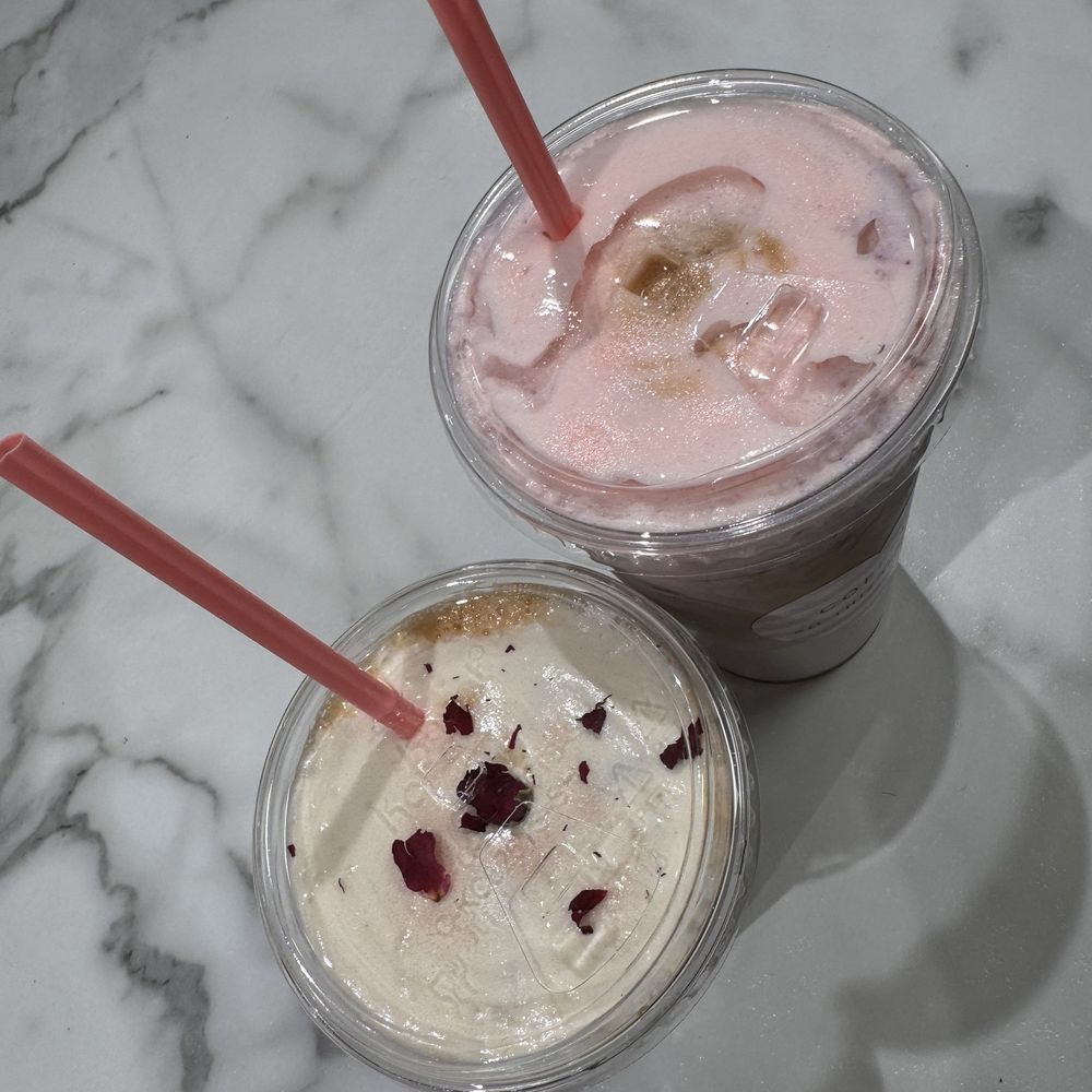 Coffee Girl - Rose latte + another featured monthly drink with ube milk and raspberry! - Coffee & Tea Near Me - Hilo, Hawaii