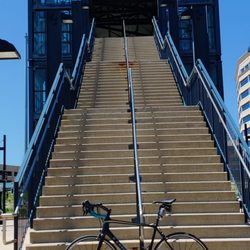 RTD Arapahoe at Village Center Light Rail Station - Stairs to train station