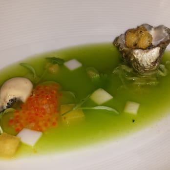 Chez TJ - Duet of kumamoto oyster - French Near Me - Mountain View, California Chez TJ - Duet of kumamoto oyster - French Near Me - Mountain View, California