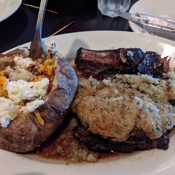 Wildfire - A parmesan crusted ribeye (no this one isn't gluten free) and a loaded baked potato. Delicious! - Steakhouses Near Me - Oak Brook, Illinois Wildfire - A parmesan crusted ribeye (no this one isn't gluten free) and a loaded baked potato. Delicious! - Steakhouses Near Me - Oak Brook, Illinois