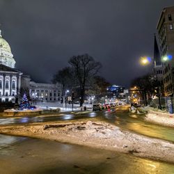 City Of Madison - Carroll St. in Front of State Capitol from State St. in Downtown Madison