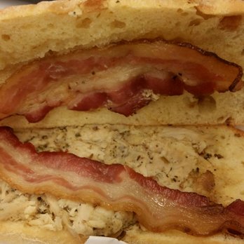Starbucks - Homestyle Chicken and double smoked bacon. Much less chicken than in their stock photos. Bacon was not crispy, but didn't expect it to be. - Coffee & Tea Near Me - New York, New York Starbucks - Homestyle Chicken and double smoked bacon. Much less chicken than in their stock photos. Bacon was not crispy, but didn't expect it to be. - Coffee & Tea Near Me - New York, New York