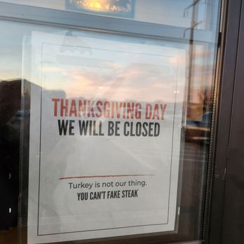 LongHorn Steakhouse - 11-23-22: Thanksgiving notice "Turkey is not our thing. You can't fake steak " - Steakhouses Near Me - Amarillo, Texas LongHorn Steakhouse - 11-23-22: Thanksgiving notice "Turkey is not our thing. You can't fake steak " - Steakhouses Near Me - Amarillo, Texas