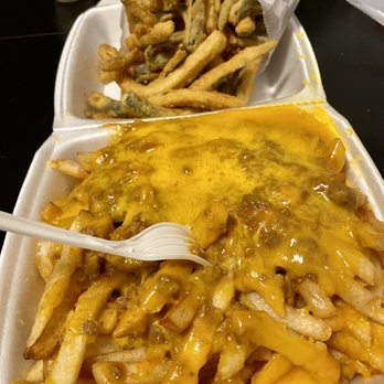 Jim's Famous 1/4 Pound Burger - Large Chili Cheese Fries and Fried Zucchini. - Burgers Near Me - Rosemead, California