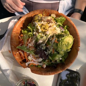 Hobbit Cafe - Chicken curry salad bowl - Burgers Near Me - Houston, Texas Hobbit Cafe - Chicken curry salad bowl - Burgers Near Me - Houston, Texas