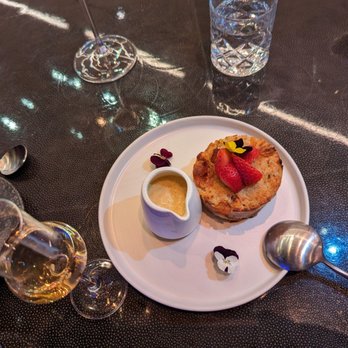 Aqua - Apricot Bread Pudding with a dessert wine (Sauternes)....Ahhhhmazing - Seafood Near Me - Las Vegas, Nevada