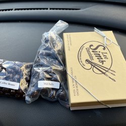 Lee Sims Chocolates - Coffee beans, malt balls, assorted boxed chocolate