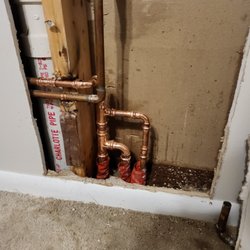 Service Plumbing - Performed leak detection. Found leak in wall and repaired.