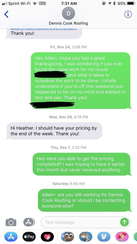 Slide of Dennis Cook Roofing