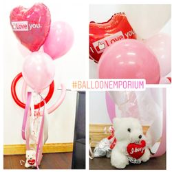 Balloon Emporium & Party Store - Add more love to your Valentine's Day Balloon Bouquet with our Hershey Kisses & Teddy Bear weights, accepting orders now for February 14th!