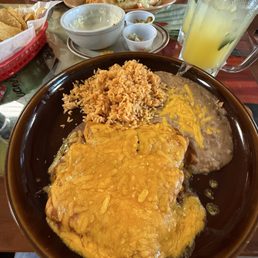 3 beef enchiladas 3 beef enchiladas
