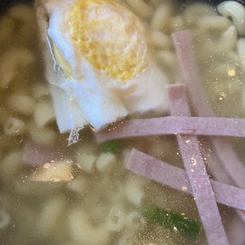 Delight Restaurant & BBQ - Macaroni in soup with egg and ham - Barbeque Near Me - Markham, Ontario Delight Restaurant & BBQ - Macaroni in soup with egg and ham - Barbeque Near Me - Markham, Ontario