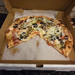 Joe's Pasta N Pizza - Vegetables pizza with pepperoni.
