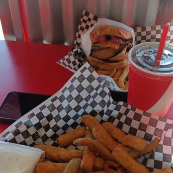 Mikes Burger Grill - Western BBQ burger combo and fried zucchinis - Breakfast & Brunch Near Me - San Bernardino, California Mikes Burger Grill - Western BBQ burger combo and fried zucchinis - Breakfast & Brunch Near Me - San Bernardino, California