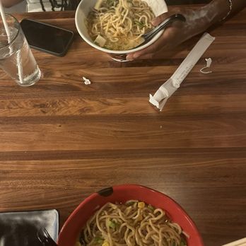Jinya Ramen Bar - Spicy creamy ramen (above) and flying harvest (below) - Ramen Near Me - Washington, DC, District of Columbia