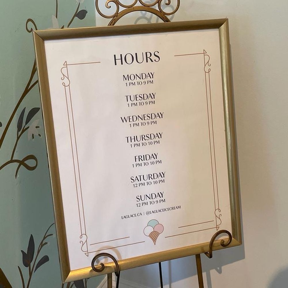 La Glace - Hours - Ice Cream & Frozen Yogurt Near Me - Vancouver, British Columbia