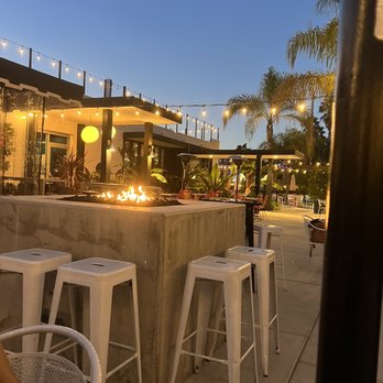 Shangri La - Outside patio with fire pit. - New American Near Me - Fair Oaks, California