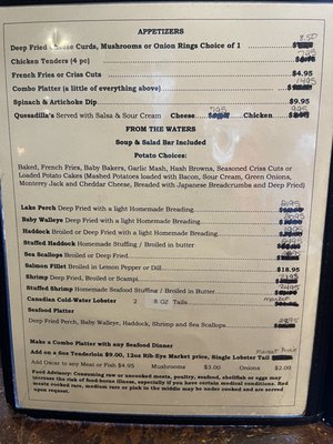 Menu photo 2 MJ's Supper Club Hortonville, WI