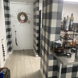 Wallpaper before and after.