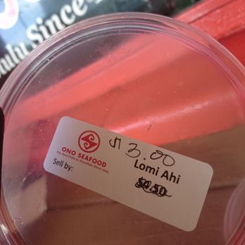 Ono Seafood - Why is there a date sticker if you're not going to use it? - Seafood Near Me - Honolulu, Hawaii Ono Seafood - Why is there a date sticker if you're not going to use it? - Seafood Near Me - Honolulu, Hawaii