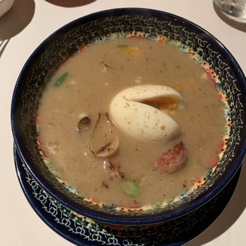 Restauracja Tatiana - Sour rye soup served with egg, sausage and potatoes - Polish Near Me - Katowice, SL Restauracja Tatiana - Sour rye soup served with egg, sausage and potatoes - Polish Near Me - Katowice, SL