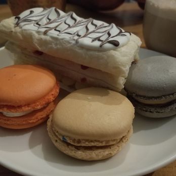 Caramel Bakery and Bar - Napoleon and apple, caramel, and PBJ macarons - Bakeries Near Me - Rochester, New York