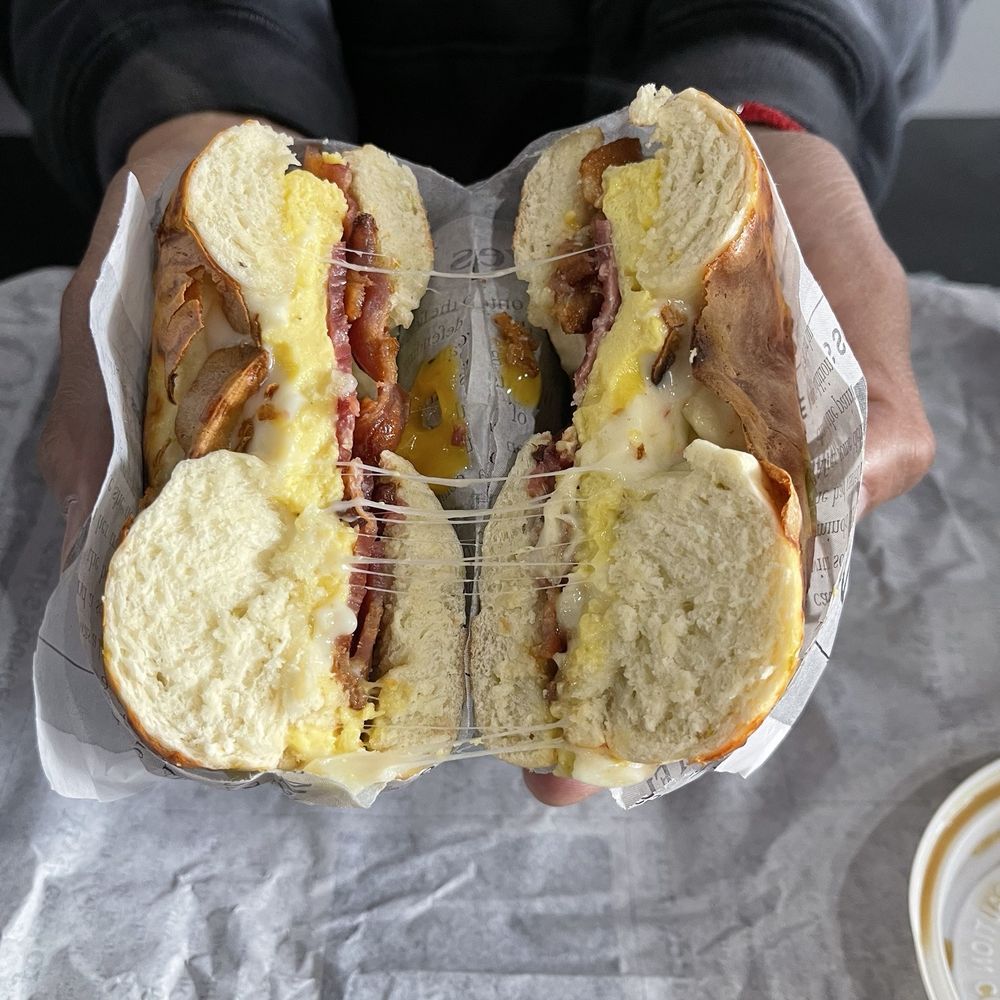 Bagel Exchange - Jalapeño Cheese Bagel Egg And Cheese Bacon - Coffee & Tea Near Me - Alhambra, California Bagel Exchange - Jalapeño Cheese Bagel Egg And Cheese Bacon - Coffee & Tea Near Me - Alhambra, California
