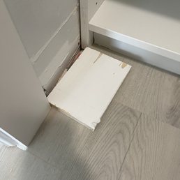 They left the base board like this They left the base board like this