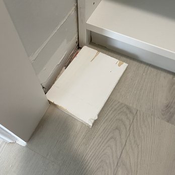 Closets by Design - Southeast Florida - They left the base board like this - Interior Design Near Me - Pompano Beach, Florida Closets by Design - Southeast Florida - They left the base board like this - Interior Design Near Me - Pompano Beach, Florida