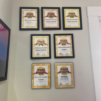 Cloud 9 Foot Spa - Awards say so much! - Massage Near Me - Half Moon Bay, California