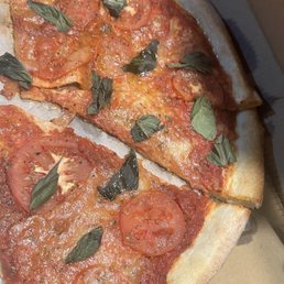 Large margherita pizza
