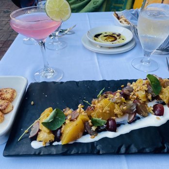 Basta - Delicious Beat salad with seared scallops. - Italian Near Me - Cranston, Rhode Island Basta - Delicious Beat salad with seared scallops. - Italian Near Me - Cranston, Rhode Island