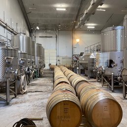 barrels lined up in a row barrels lined up in a row